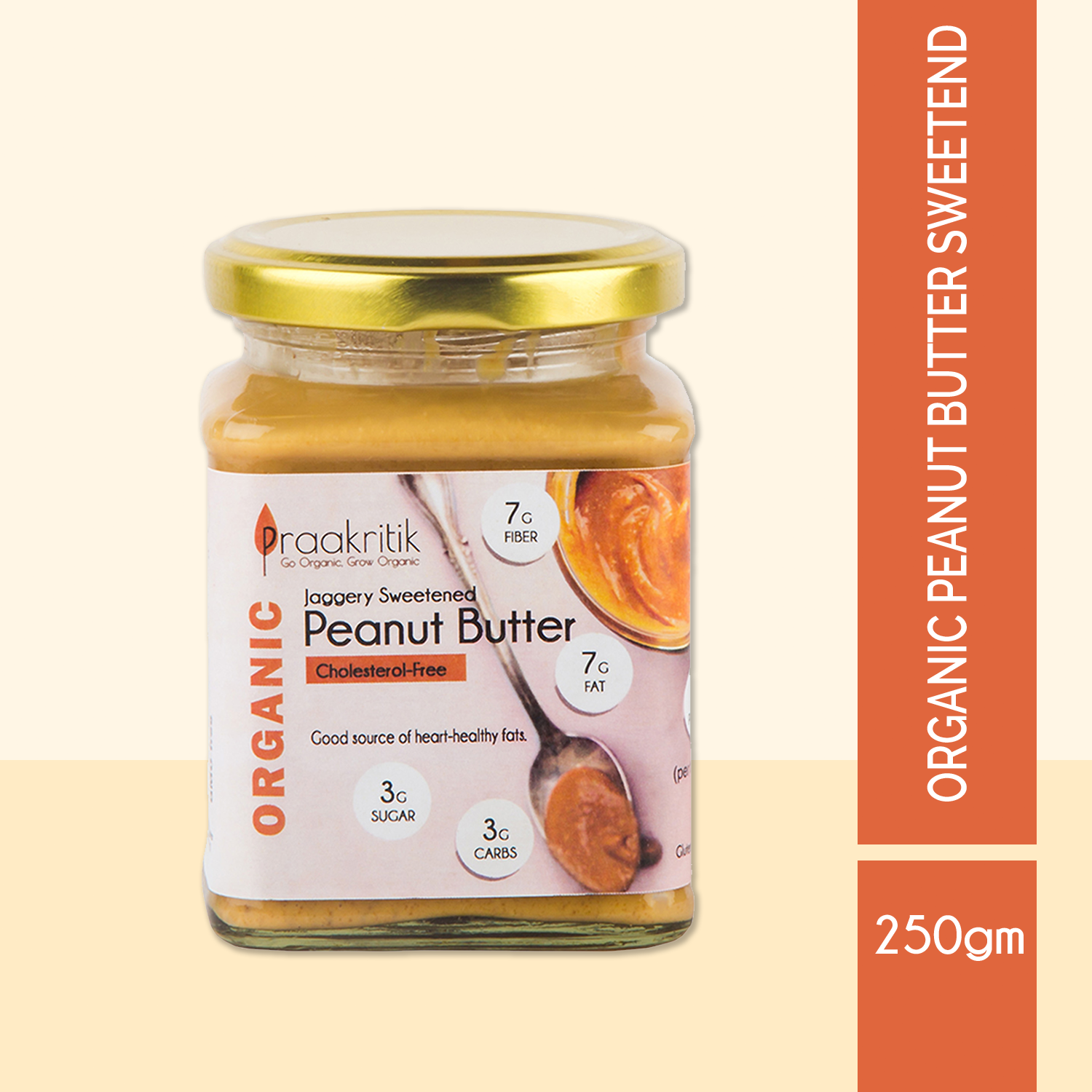 Organic Creamy Peanut Butter | 250 G | Praakritik